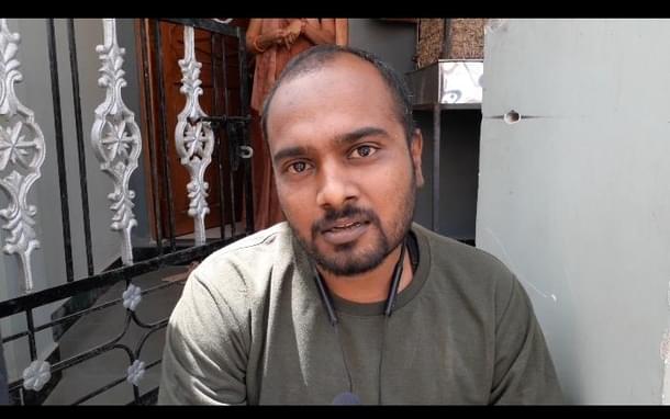 The man who has a tailoring shop in Bhatvadi Mohalla