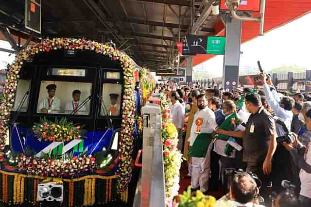 Former chief minster Uddhav Thackeray inaugurating Lines 2-A and 7 of Mumbai Metro. (CMO Maharashtra)