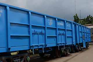 Indian Railways freight wagons.