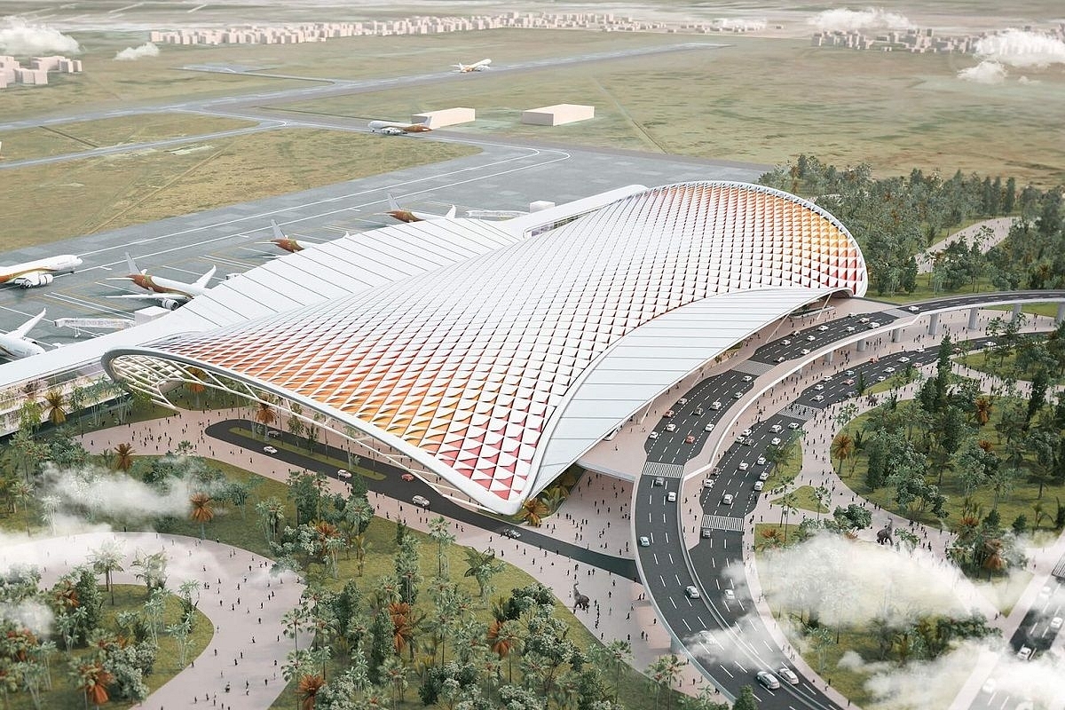 An illustration of new terminal of Trichy airport (AAI)