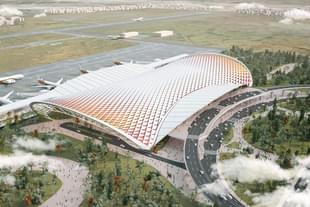 An illustration of new terminal of Trichy airport (AAI)