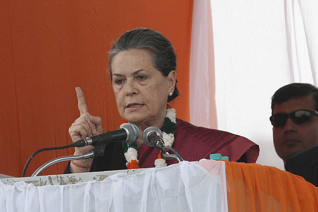 Senior Congress leader, Sonia Gandhi. (via Getty Images)