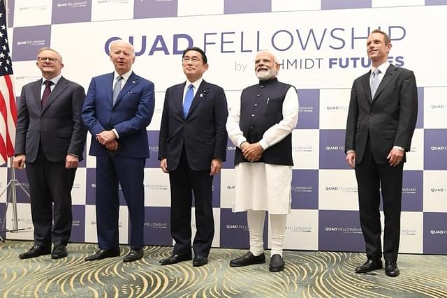 PM Modi with other Quad leaders (Pic Via Twitter)