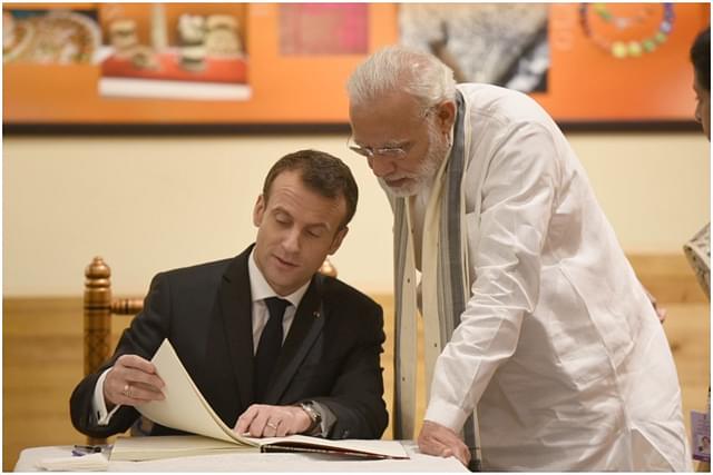 French president Emmanuel Macron and Prime Minister Narendra Modi during the former's India visit (PMO) 