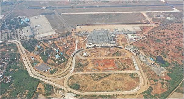 An aerial view Trichy Airport expansion project (MoCA)