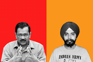 BJP leader Tajinder Pal Singh Bagga and AAP chief and Delhi CM Arvind Kejriwal (Representative Image)