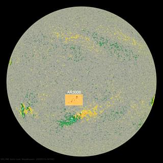 Solar spot AR3006 with unusual reversed-polarity properties. Picture courtesy: Spaceweather.com