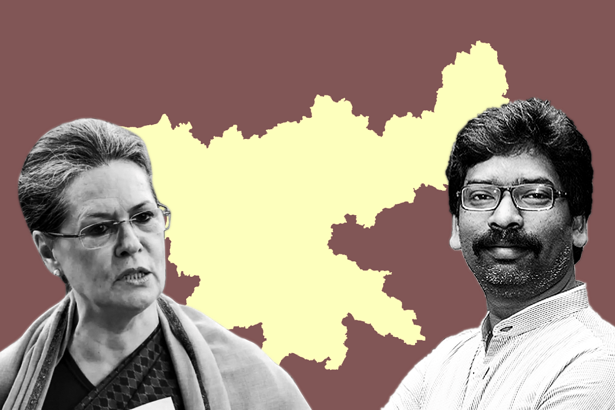 Sonia Gandhi and Hemant Soren