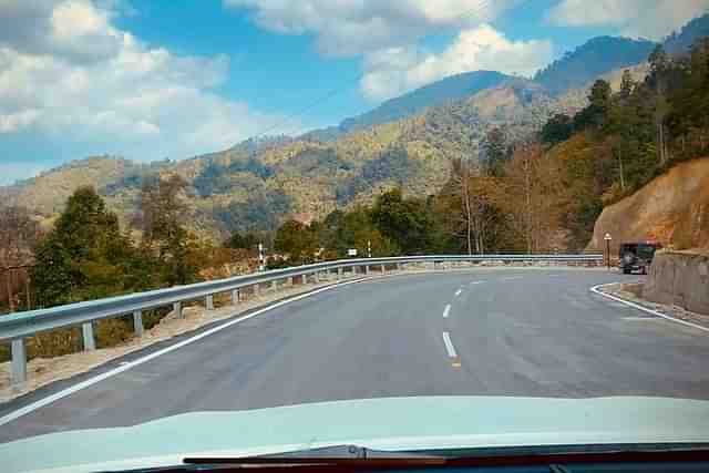 A highway near India's border with China. 