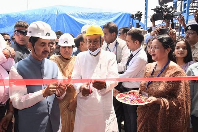 Bihar CM Nitish Kumar inaugurating greenfield ethanol plant at Purnea 