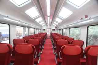 A view of seating in Vistadome coaches.