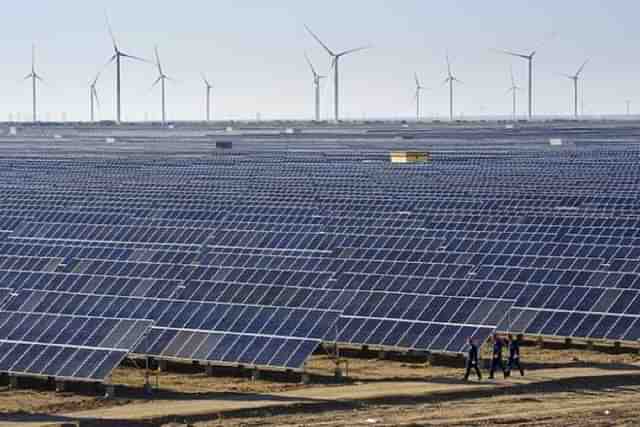 A hybrid solar-wind plant. (Representative Image)