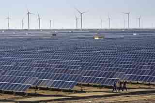 A hybrid solar-wind plant. (Representative Image)