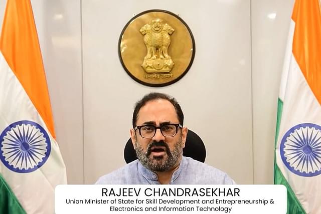 Minister of State, Ministry of Skill Development and Entrepreneurship Rajeev Chandrasekhar at the launch of Pilot Project for Skilling Tribal Youth