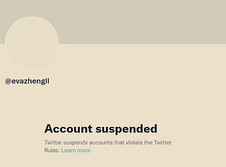 @evazhengll is one of the many Chinese propaganda accounts suspended by Twitter.  