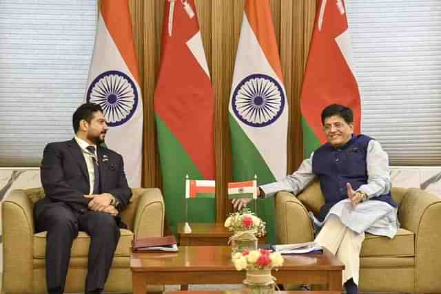 Qais bin Mohammed al Yousef and Piyush Goyal