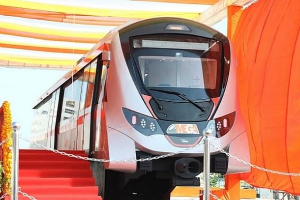 Ahmedabad Metro coach (Desh Gujarat) (Representative Image)