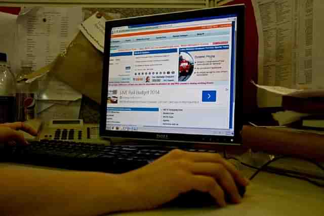 Indian Railways ticket booking website.

