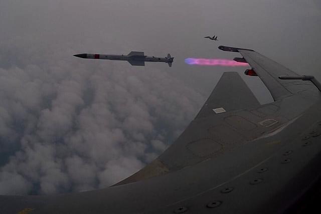 The Astra Mk-I missile tested from a Su-30 fighter of the Indian Air Force