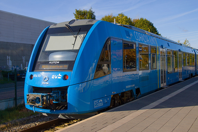 A hydrogen fuel powered train. (Picture courtesy Alstom)