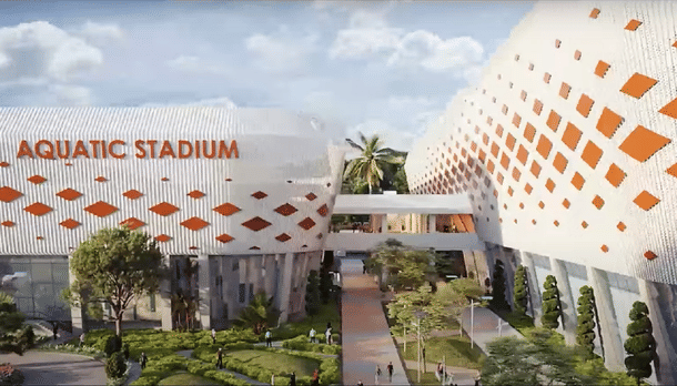 The aquatic stadium of Naranpura sports complex (SAI)