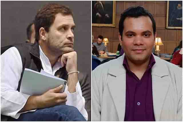 Rahul Gandhi (L) and Siddhartha Verma 