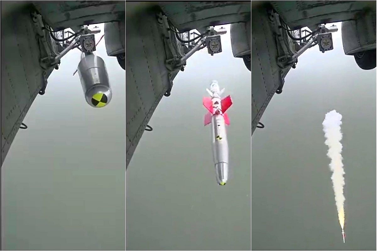 The first indigenously developed air-launched anti-ship missile.