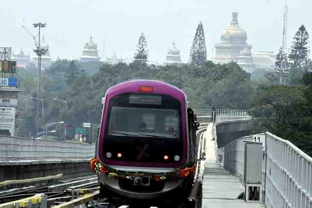 The Namma Metro. (Photo by Jagdeesh MV/Hindustan Times via Getty Images)