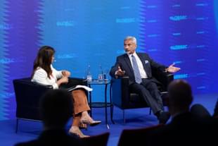 External Affairs Minister S Jaishankar at GLOBSEC 2022 Bratislava Forum. (@DrSJaishankar/Twitter)