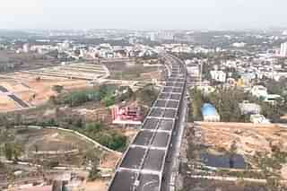 An elevated section of six lane Bengaluru - Mysore expressway (@mepratap/Twitter)
