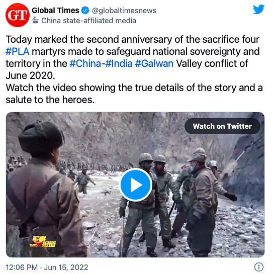 Tweet by Chinese propaganda outfit. 