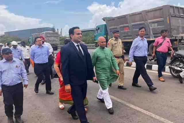 Union Steel Minister RCP Singh inaugurated the road (Pic Via Twitter)