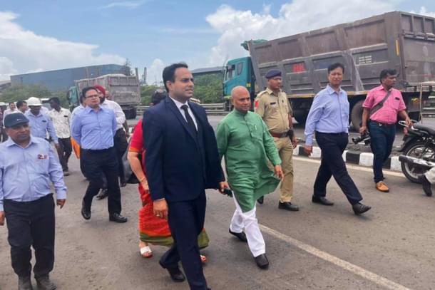 Union Steel Minister RCP Singh inaugurated the road (Pic Via Twitter)