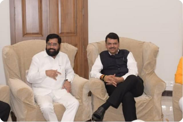 Maharashtra Chief Minister Eknath Shinde and his deputy Devendra Fadnavis. (Twitter) 