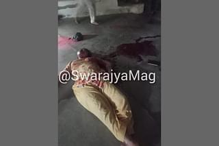 Hina's dead body lying on the floor of mosque
