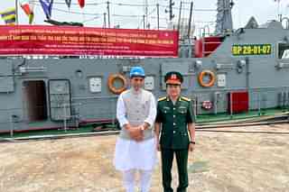 Defence Minister Rajnath Singh handed over 12 high speed guard boats to Vietnam (Pic Via Twitter)