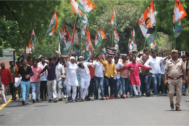 Congress protest in Kota, Rajasthan, on 23 June (Photo: Rajasthan Youth Congress/Twitter)