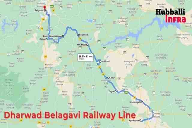 Dharwad-Belagavi via Kittur railway project,