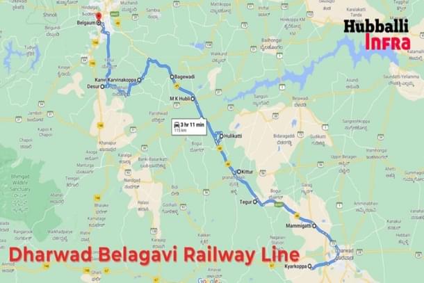 Dharwad-Belagavi via Kittur railway project,