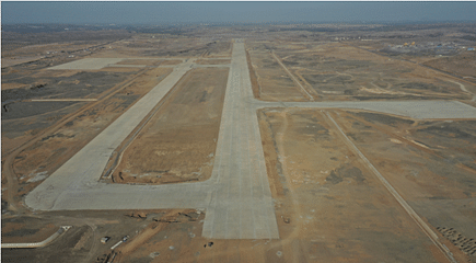 Under-construction runway of Rajkot Airport (AAI)