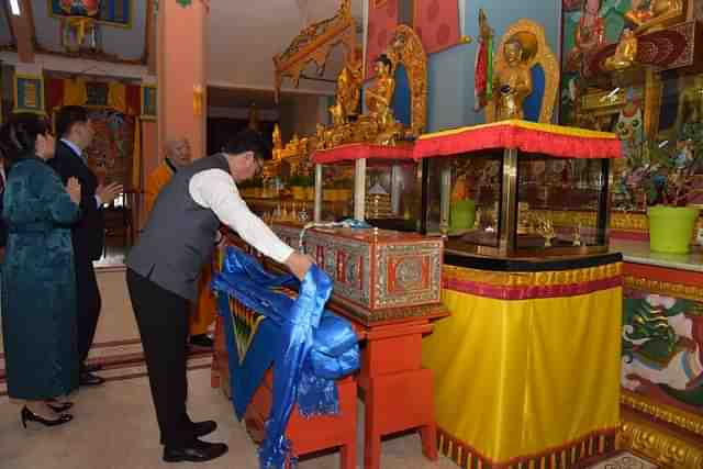 Union Minister Kiren Rijiju at Gandan monastery (Twitter)