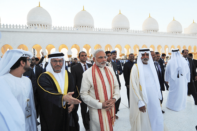 Prime Minister Narendra Modi at the Sheikh Zayed Grand Mosque in UAE