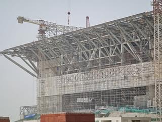 A hall under construction as part of upcoming India International Convention Centre (@imrslive/Twitter)