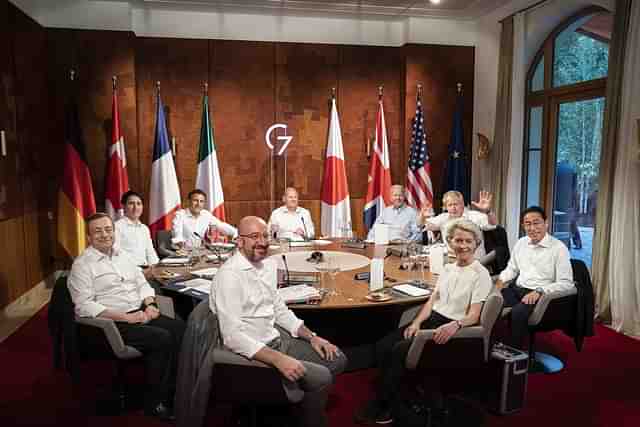 G7 leaders at a working session in 2022 summit (G7 Germany)
