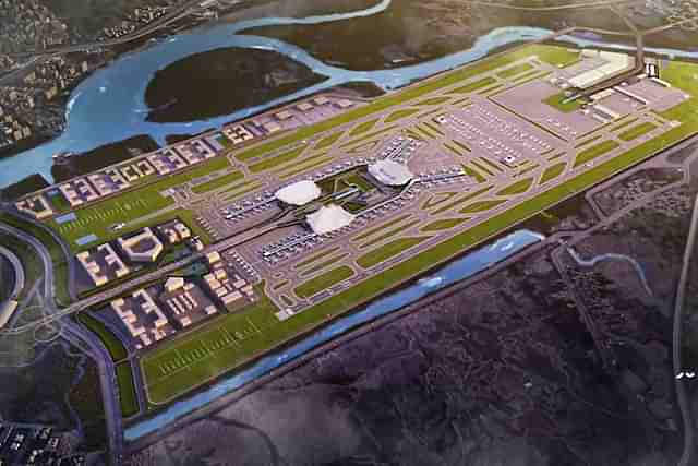 An illustration of Navi Mumbai International Airport.