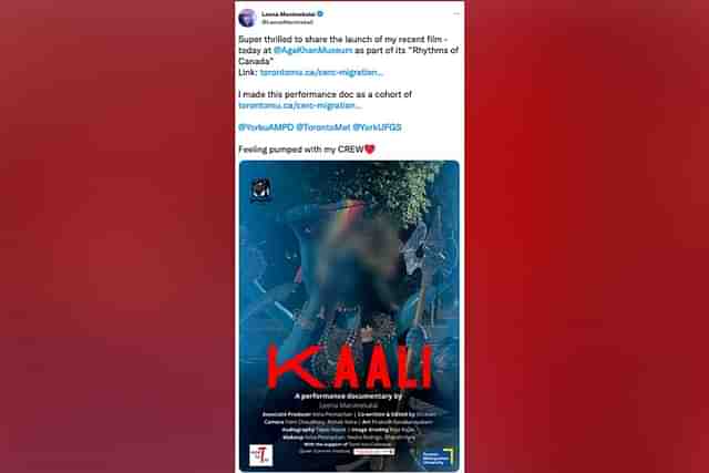 Tweet sharing the poster of 'Kaali'