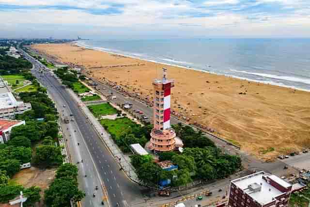 Marina Beach, Chennai (Via Twitter)