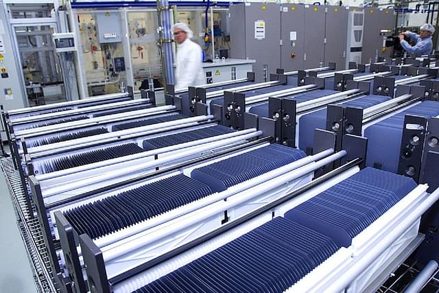 Wafers stacked inside a solar cell manufacturing plant (representative Image) (Wikimedia Commons)