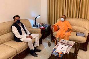 Jitin Prasada with Yogi Adityanath.