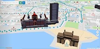 A Mumbai-3D-View of Gateway of India and the Taj hotel from the Mappls RealView app from MapMyIndia